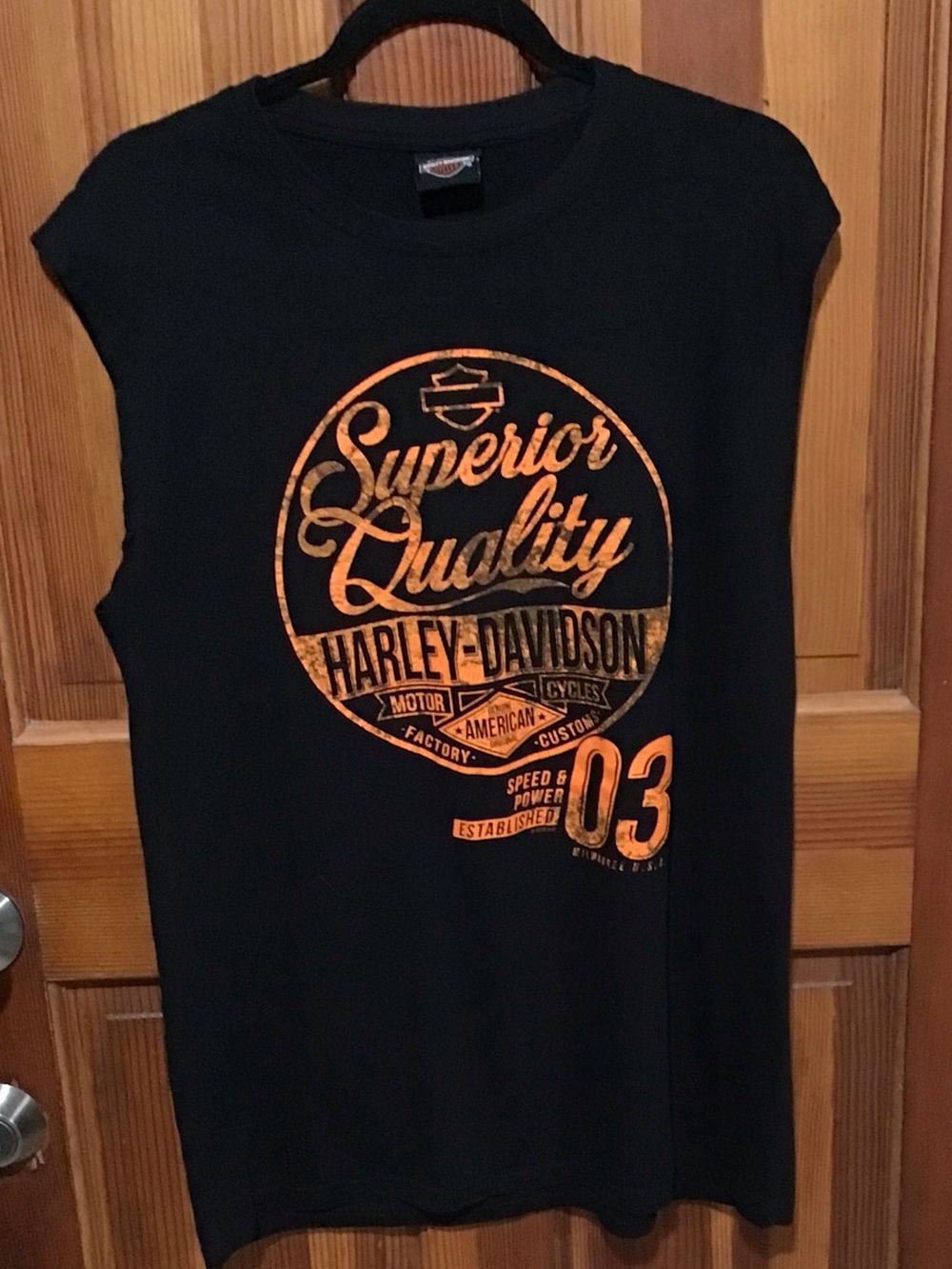 Harley Davidson tee.